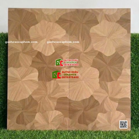 Gạch lá sen giả gỗ lát nền 60x120cm trung quốc