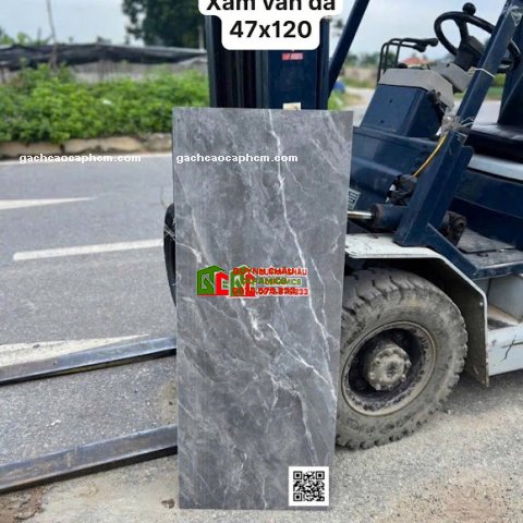 Gạch lát cầu thang 47x120 trung quốc xám vân đá