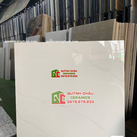 Gạch lát nền 100x100 bóng kính trắng vân mây
