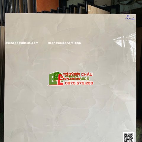 Gạch lát nền 120x120 bóng kính Onyx xám trắng