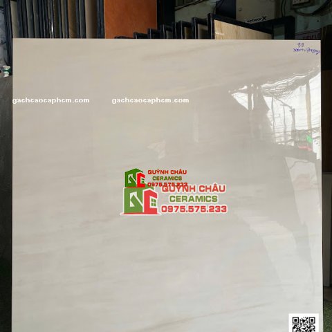 Gạch lát nền 120x120 bóng kính xám kem