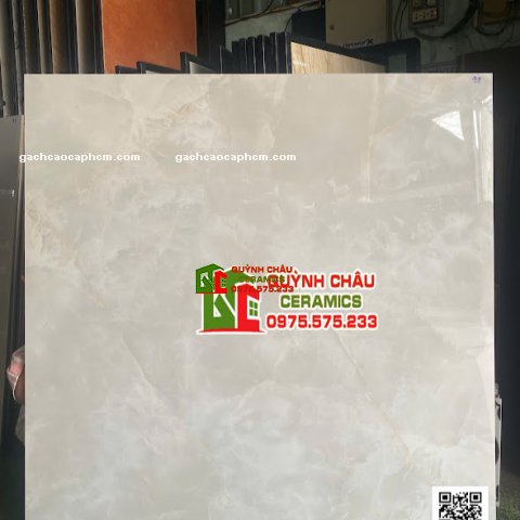 Gạch lát nền 120x120 bóng xám kem vân mây onyx                          