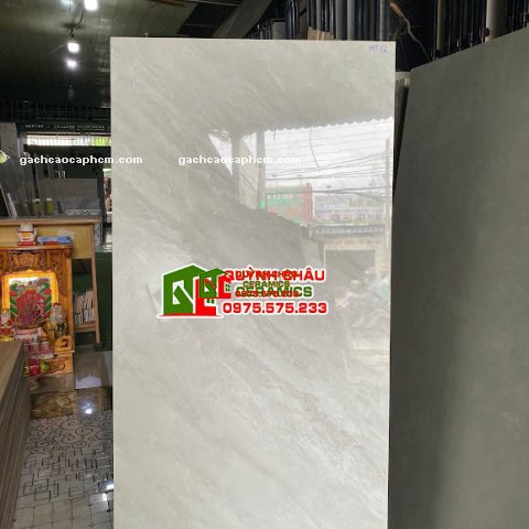 Gạch lát nền 60x120 Vitto bóng xám vân đá