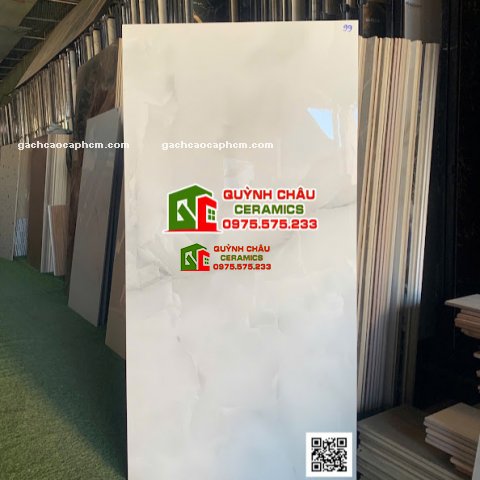 Gạch lát nền 60x120 xám trắng vân đá bóng kính                      