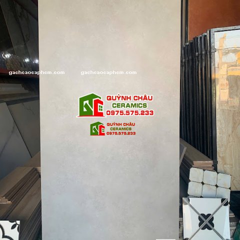 Gạch lát nền 80x160 vân xi măng mờ xám
