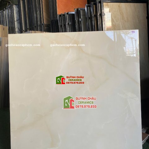 Gạch lát nền ấn độ 1000x1000 xương đá porcelain bóng kiếng vàng kem vân đá