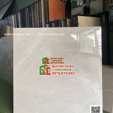Gạch lát nền ấn độ 120x120 xám trắng bóng kính