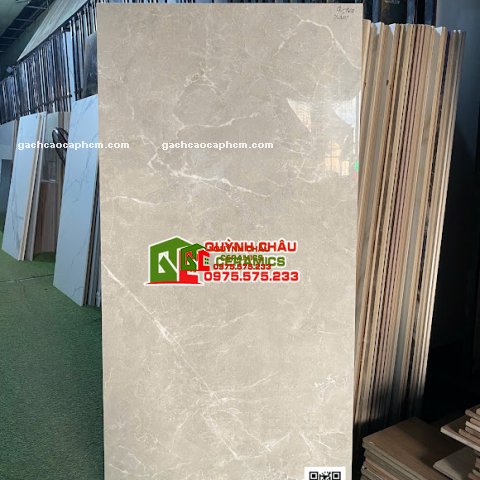 Gạch lát nền ấn độ 60x120 xám bóng kính cao cấp