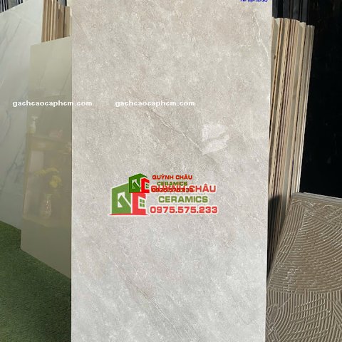 Gạch lát nền CMC 60x120 bóng kính vân đá xám đậm