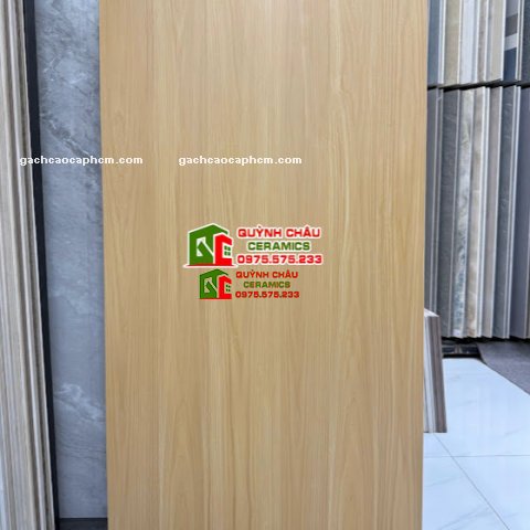 Gạch lát nền giả gỗ màu vàng 60x120cm trung quốc