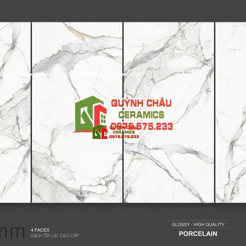 Gạch lát nền tasa 80x160 vân đá Marble trắng xám