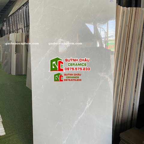 Gạch lát nền Vicenza 60x120 xám bóng kính