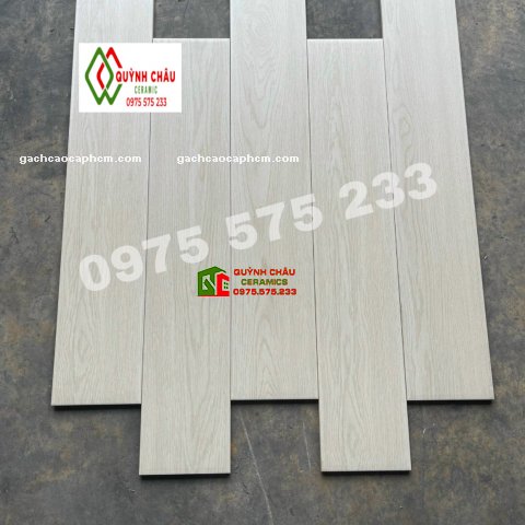 Gạch lót nền giả gỗ trắng xám 15x80 cao cấp
