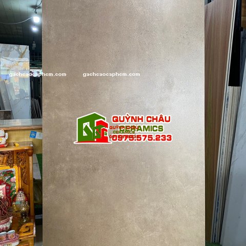 Gạch nhập khẩu ấn độ size 80x160 màu nâu Dark Brown Cenmento bề mặt mờ ốp lát biệt thự vila nhà hàng