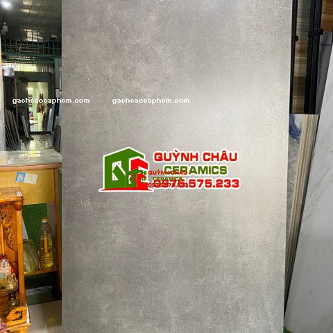 Gạch nhập khẩu ấn độ size 80x160 màu xám xi măng đậm Dark Grey Cenment bề mặt mờ ốp lát biệt thự vila nhà hàng