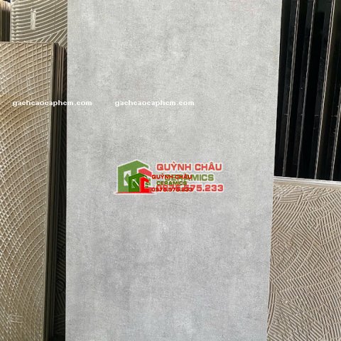 Gạch ốp lát CMC 60x120 màu xi măng đậm đá mờ