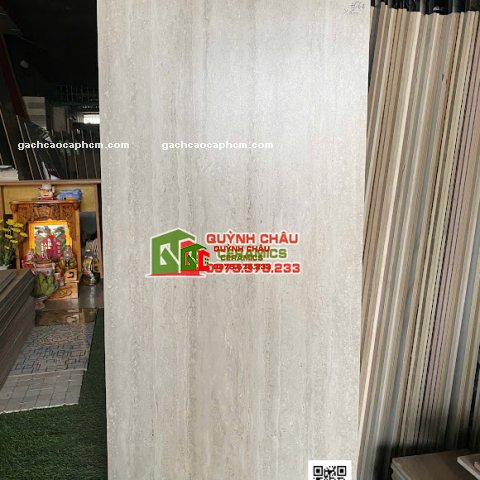 Gạch Travertine 60x120 vân sọc giả đá