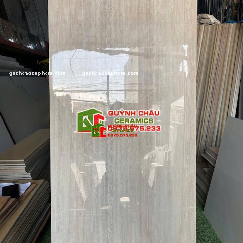 Gạch travertine bóng 60x120 đá vân sọc