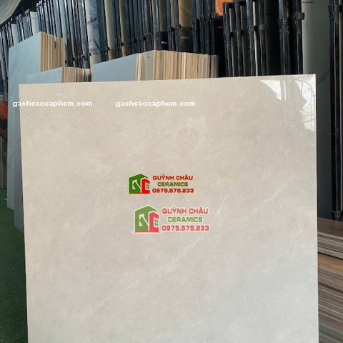 Gạch trung quốc 100x100 màu xám nhạt bóng kiếng