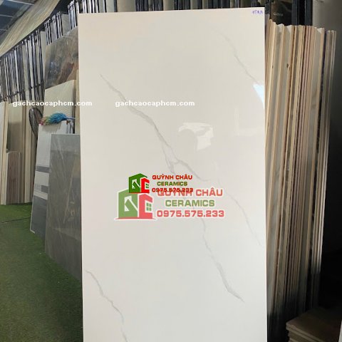 Gạch Vicenza 60x120 bóng trắng vân mây