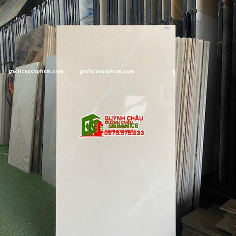 Gạch Vicenza lát nền 60x120 kem bóng kính