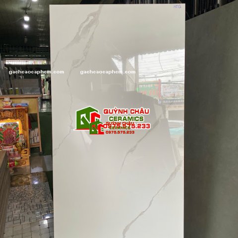 Gạch Vitto 60x120 bóng trắng vân mây