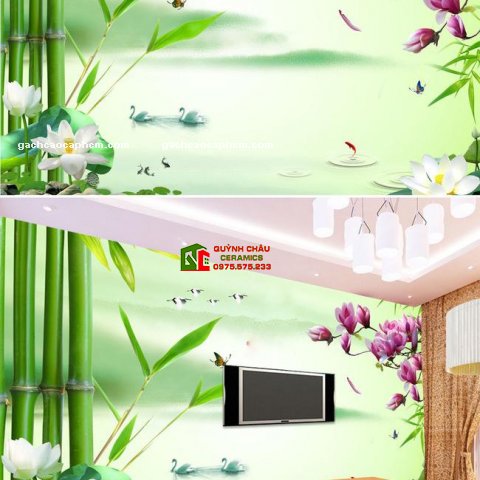  Tranh Gạch Trang Trí Chủ Đề Hoa và Cây 013