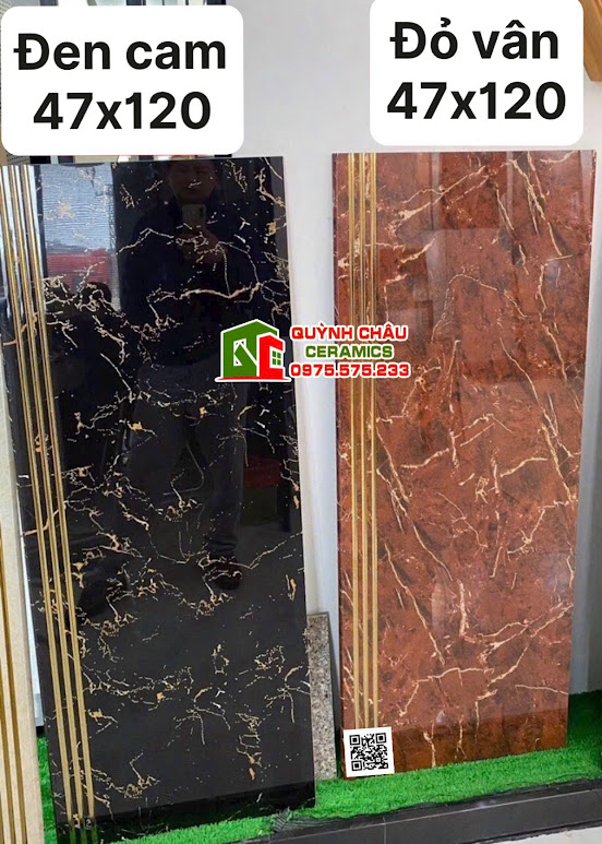 Gạch đá lát cầu thang đỏ đen khắc kim 47x120 trung quốc