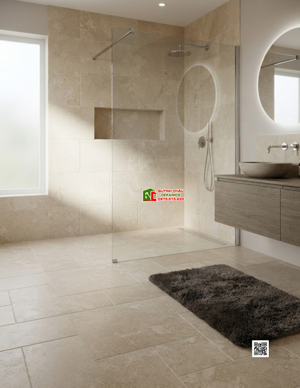 Gạch trung quốc 60x120 giả đá mix đa kích thước ốp lát phòng tắm