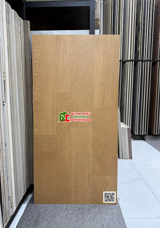 Gạch ốp lát 60x120 vân gỗ ghép thanh