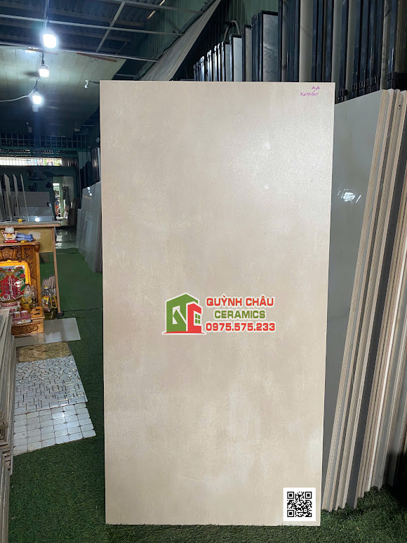 Gạch ấn độ 60x120 đá mờ kem xám loang hiệu ứng