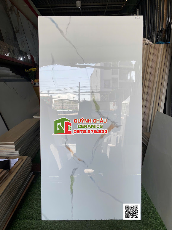 Gạch lát nền 60x120 trắng vân mây đa sắc đẹp