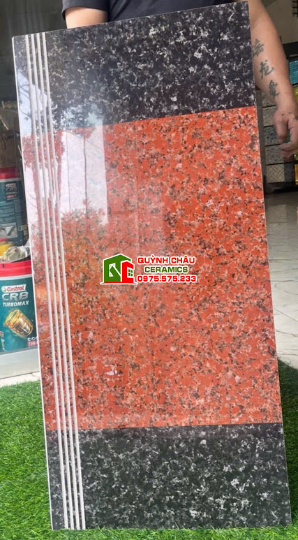 Gạch lát cầu thang vân đá hoa cương 47x100 trung quốc