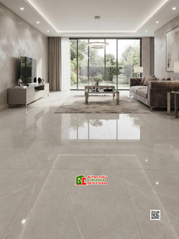 Gạch lát nền á mỹ 120x120 xám bóng kiếng cao cấp