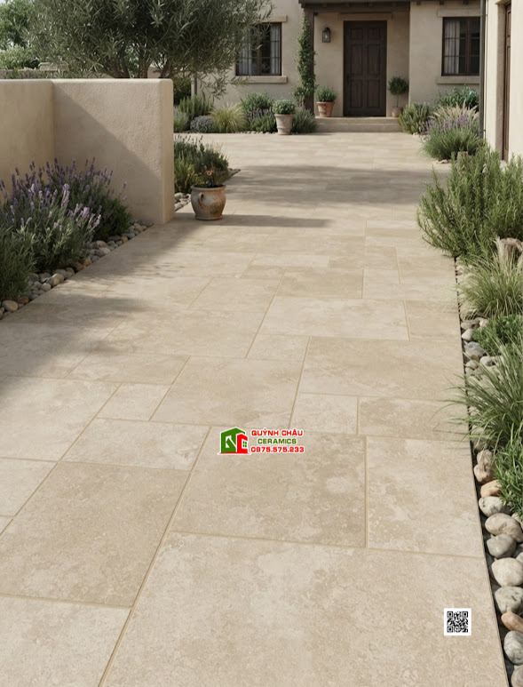 Gạch trung quốc 60x120 mix kích thước giả đá lát sân