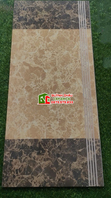 Gạch lát cầu thang trung quốc 47x100 nâu vân đá