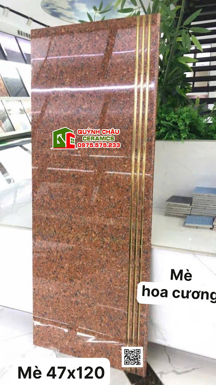 Gạch lát cầu thang 47x120 đá hoa cương đỏ cao cấp