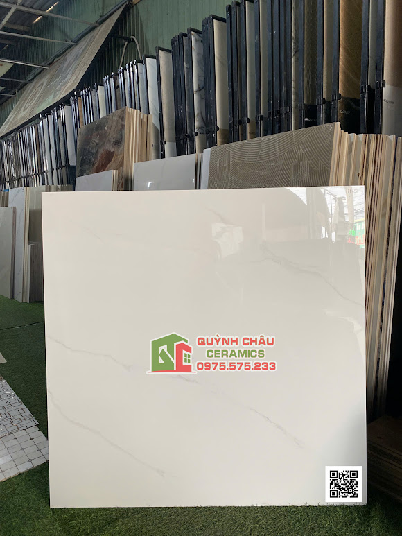 Gạch lát nền 100x100 cmc bóng trắng vân mây