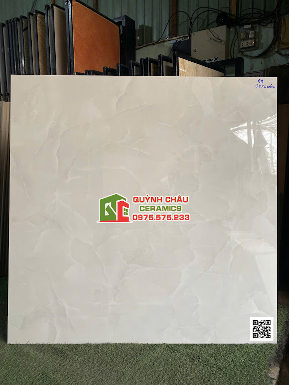 Gạch lát nền ấn độ 120x120 xám trắng onyx cao cấp