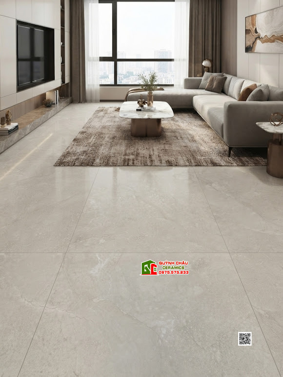 Gạch khổ lớn 120x120 đá mờ kem á mỹ