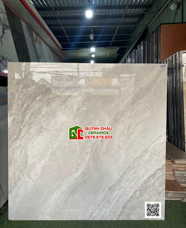 Gạch lát nền á mỹ 120x120 màu xám vân đá bóng kiếng