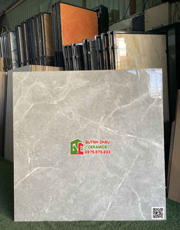 Gạch nhập khẩu ấn độ 1000x1000 bóng kiếng xám vân đá cao cấp