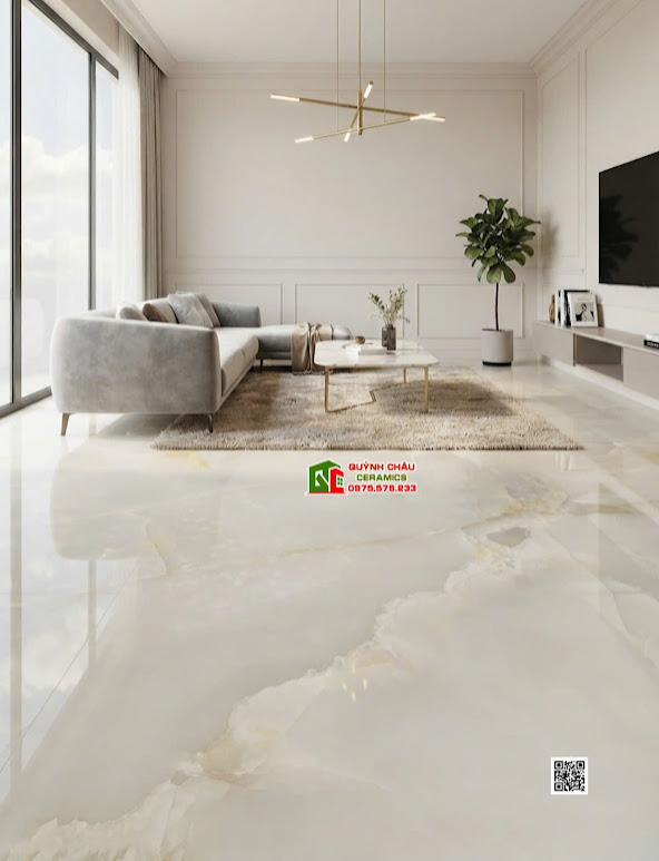 Gạch lát nền onyx vân đá ấn độ 120x120 bóng kiếng