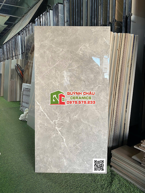 Gạch lát nền xám giả đá 60x120 ấn độ bóng kính cao cấp