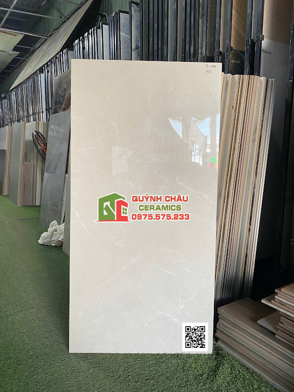 Gạch khổ lớn 60x120 bóng kính kem nhạt cao cấp