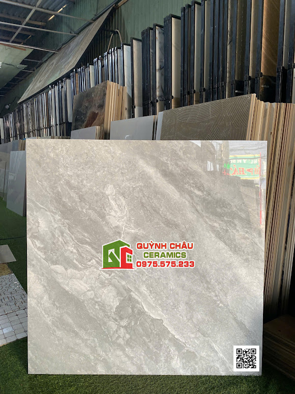 Gạch lát nền 100x100 xám vân đá bóng kính giá rẻ