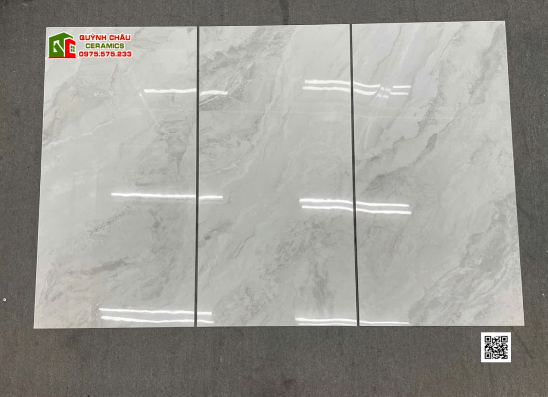 Gạch nhập khẩu malaysia 60x120 bóng kiếng vân đá xám trắng