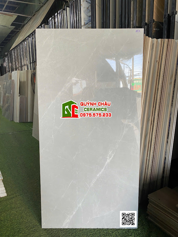 Gạch vicenza bóng kính 60x120 màu ghi xám