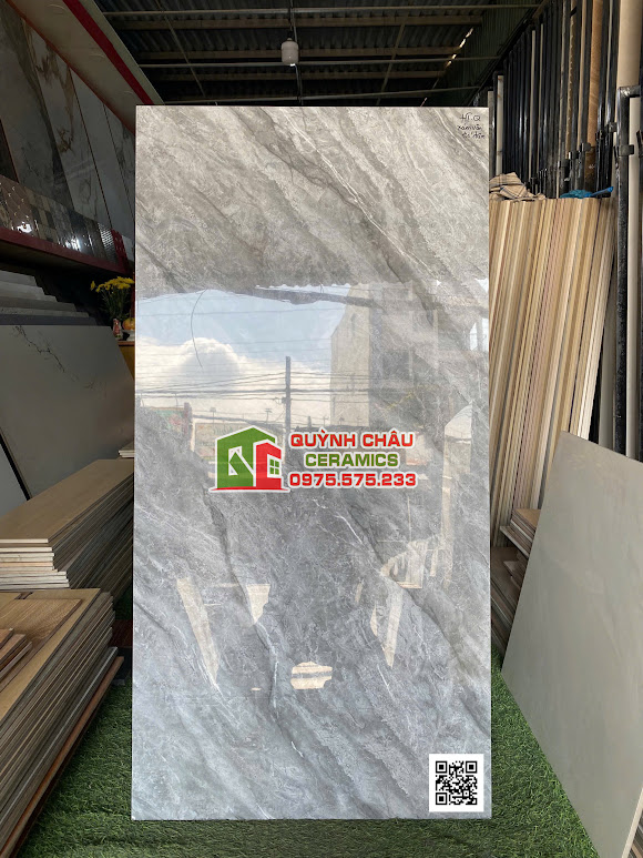Gạch lát nền vitto 60x120 xám vân đá bóng kính