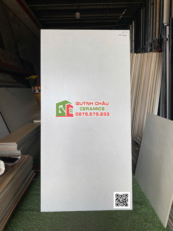 Gạch vitto 60x120 mờ xám nhạt vân nhẹ